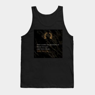 The Power of Mindful Expression: Epictetus' Insight Tank Top